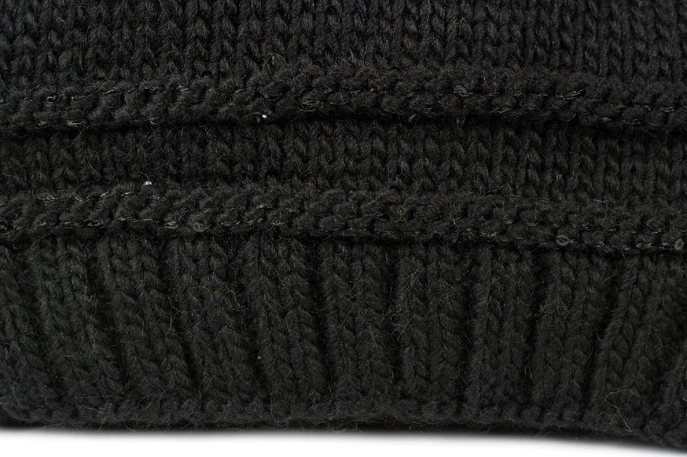 Stylebreaker Strickmütze mit Pailletten für Pferdeschwanz Neuheiten