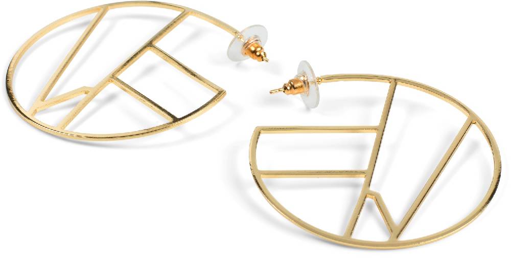 Stylebreaker Creolen Ohrringe Geometrische Einteilung zollfrei