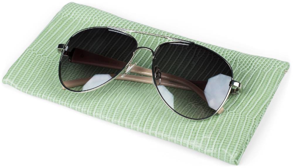 Stylebreaker Krokoleder Optik Brillenetui Einfarbig mit Putztuch Meist gekauft