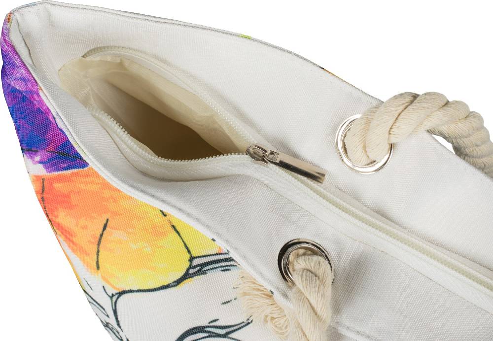 Stylebreaker Strandtasche Veilchen Muster Limitierter Zeitrabatt