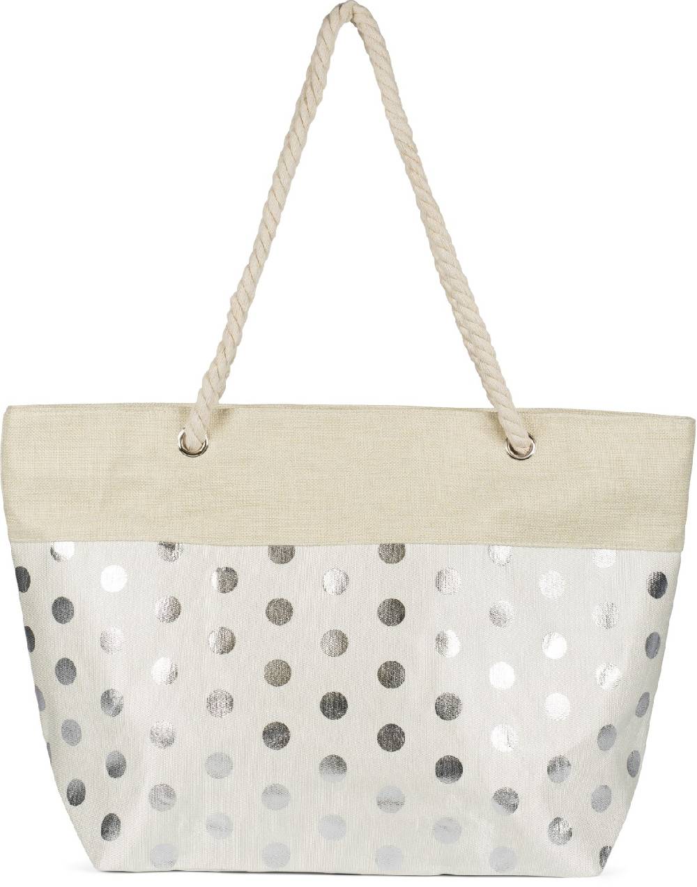 Stylebreaker Strandtasche mit metallic Punkte Sonderangebot