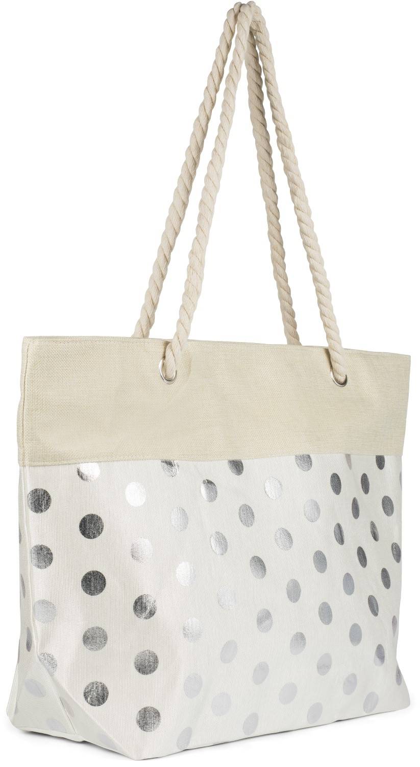 Stylebreaker Strandtasche mit metallic Punkte Sonderangebot