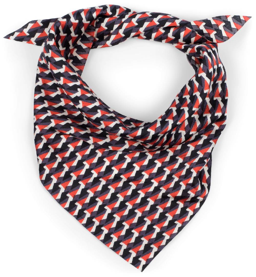 Stylebreaker Scrunchie Haargummi Retro Muster mit Schleife Flash Sale