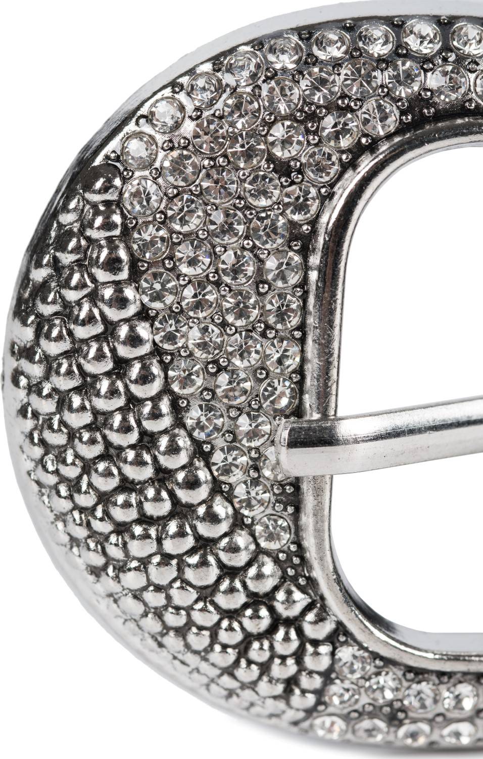 Stylebreaker Gürtel unifarben mit halbrunder Schnalle und Strass Osterangebot