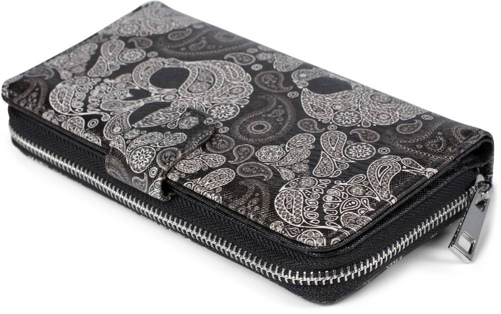 Stylebreaker Große Geldbörse mit Totenkopf Paisley Print Heißer Verkauf