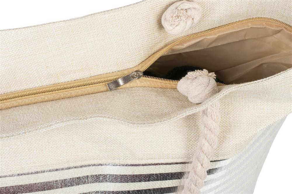 Stylebreaker Strandtasche mit metallic Streifen Exklusive Angebote