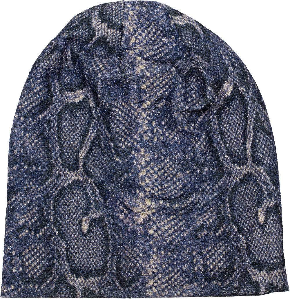 Stylebreaker Beanie Mütze Glitzer Schlangen Muster