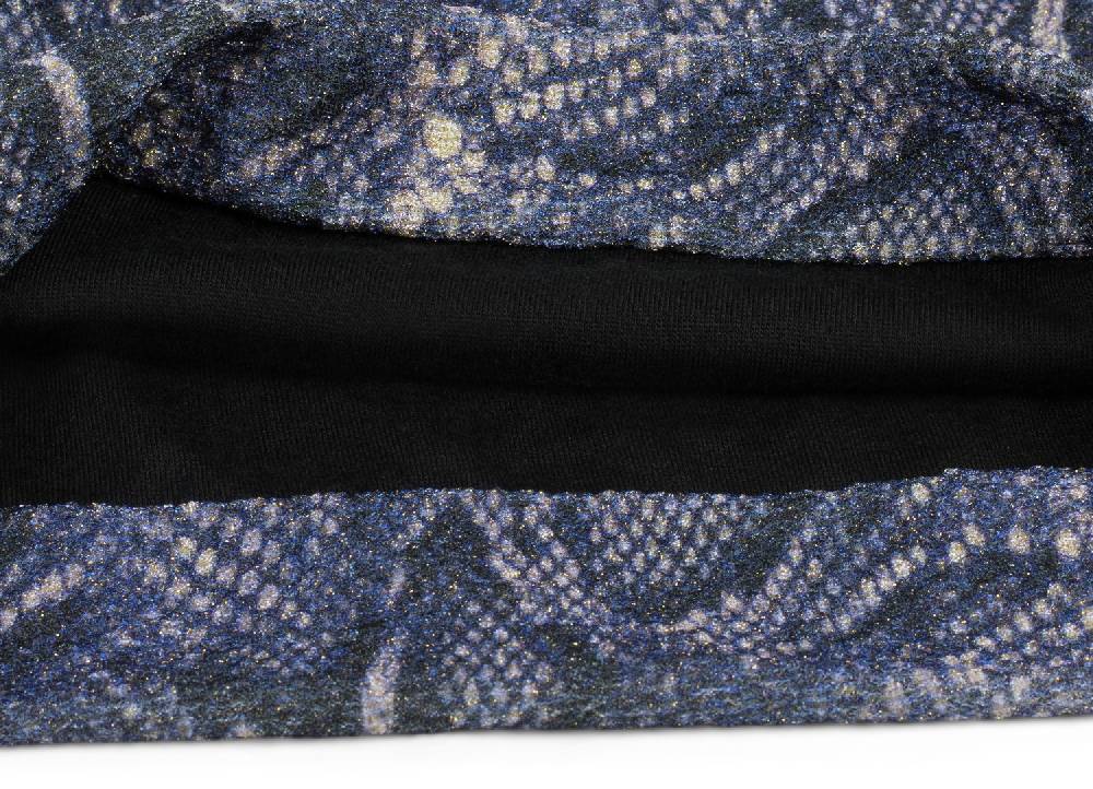 Stylebreaker Beanie Mütze Glitzer Schlangen Muster Neuheiten