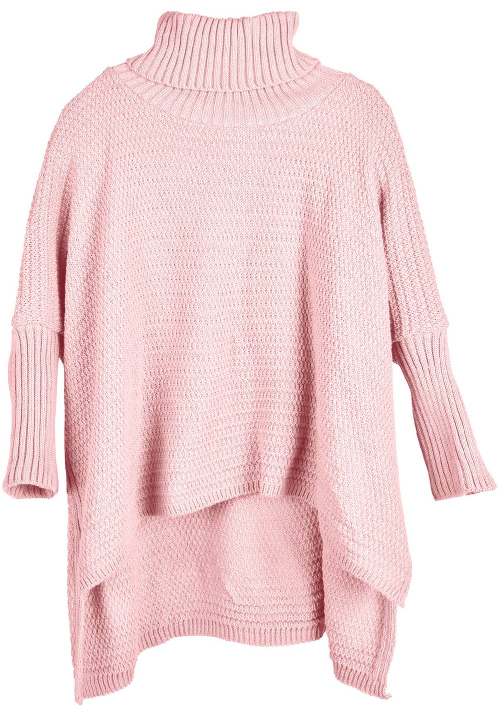 Stylebreaker Oversize Strickpullover mit Perlmuster und Rollkragen Tägliche Deals
