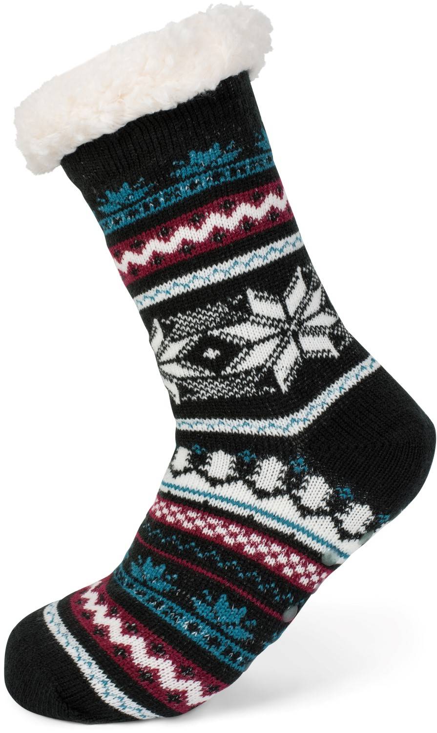 Stylebreaker ABS Kuschelsocken mit Norweger Muster Mix