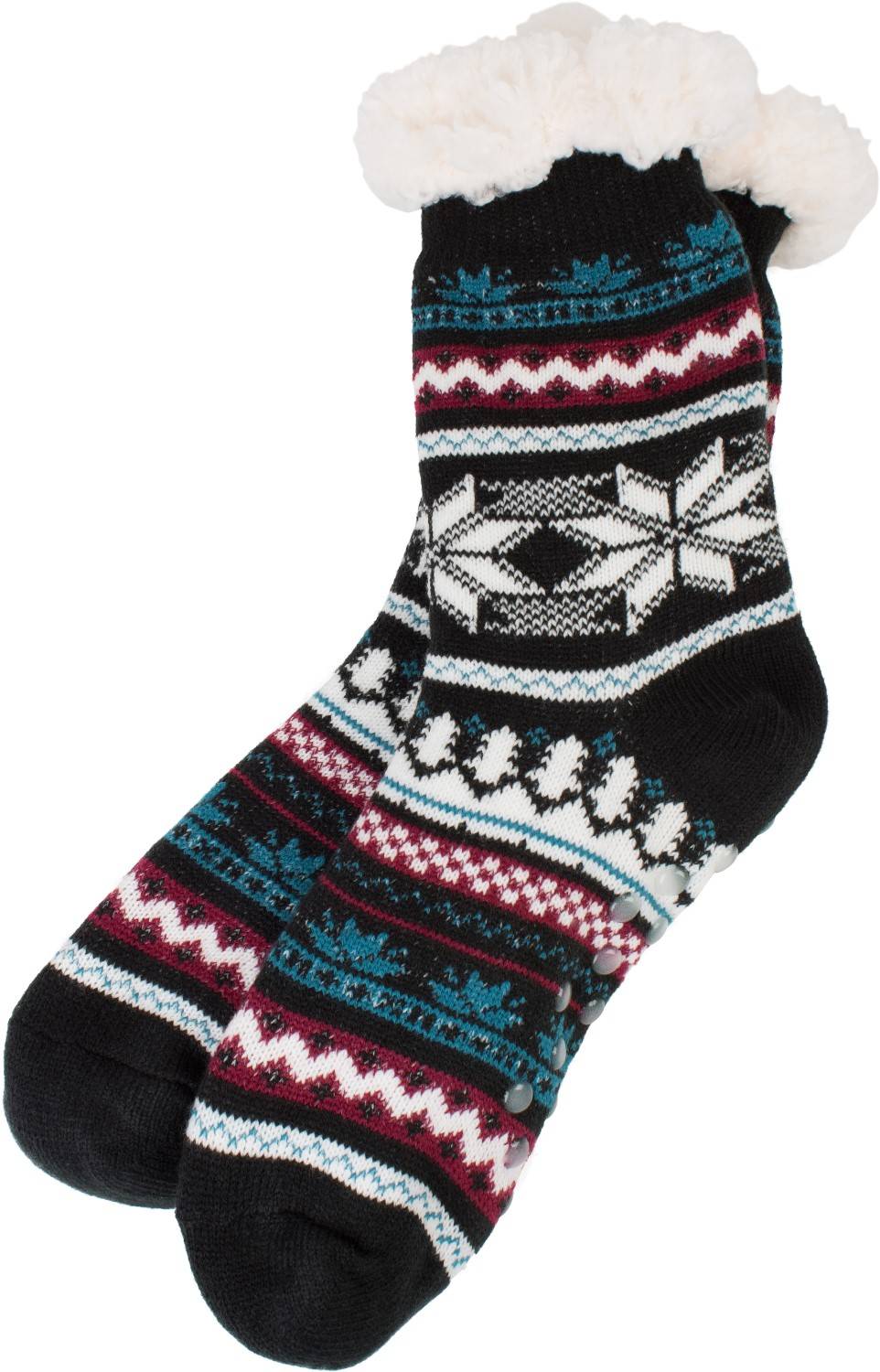 Stylebreaker ABS Kuschelsocken mit Norweger Muster Mix Sonderangebote