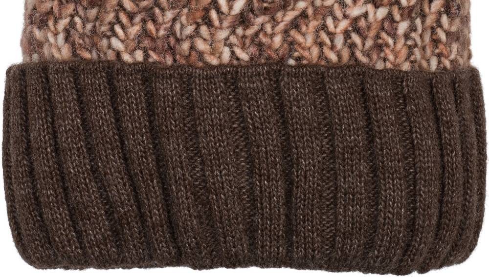 Stylebreaker Bunte Strick Bommelmütze mit Thermo-Fleece Super Sparpreis