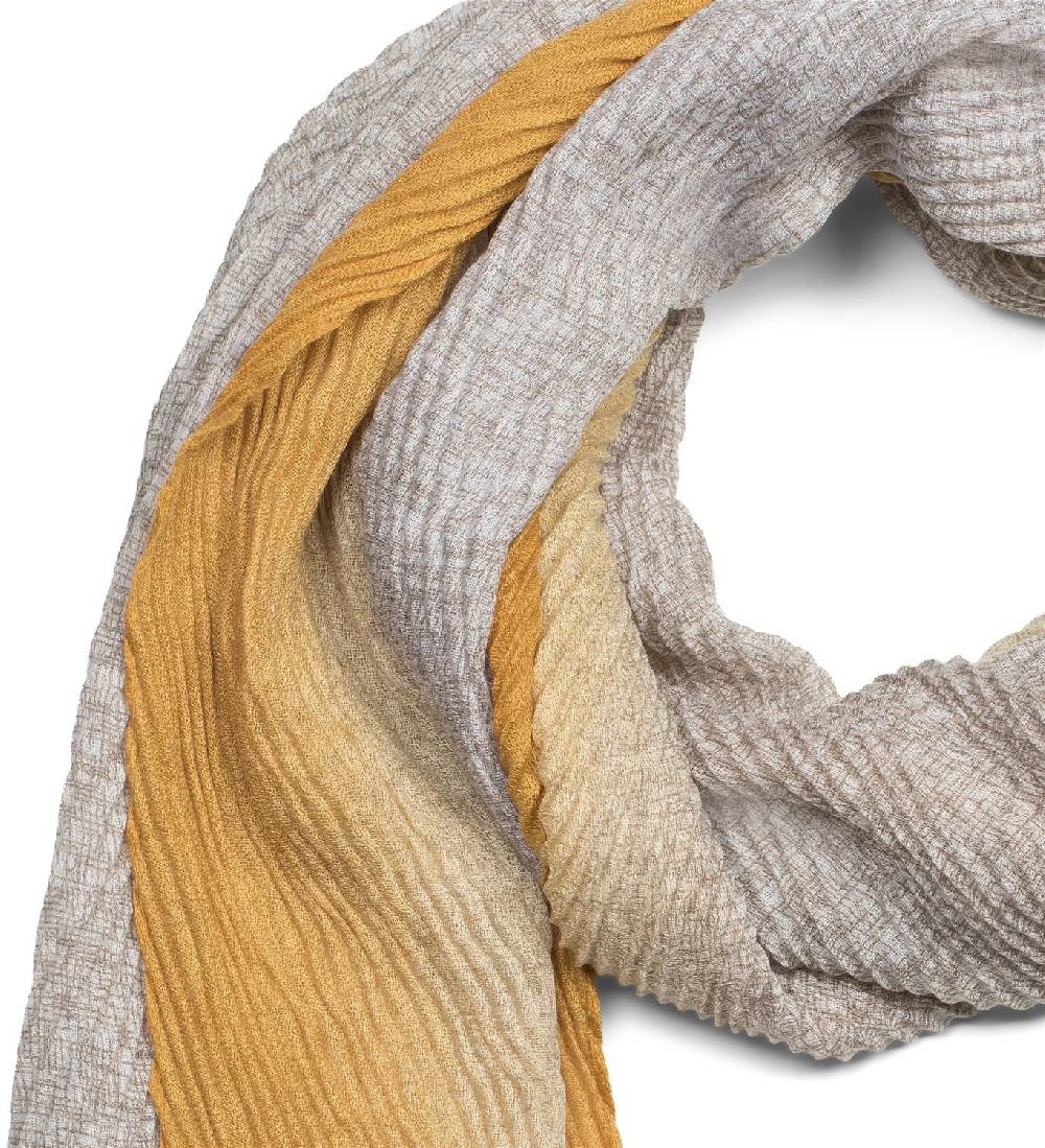 Stylebreaker Plissierter Schal mit Farbverlauf Gitter Muster Bis zu 50% Rabatt