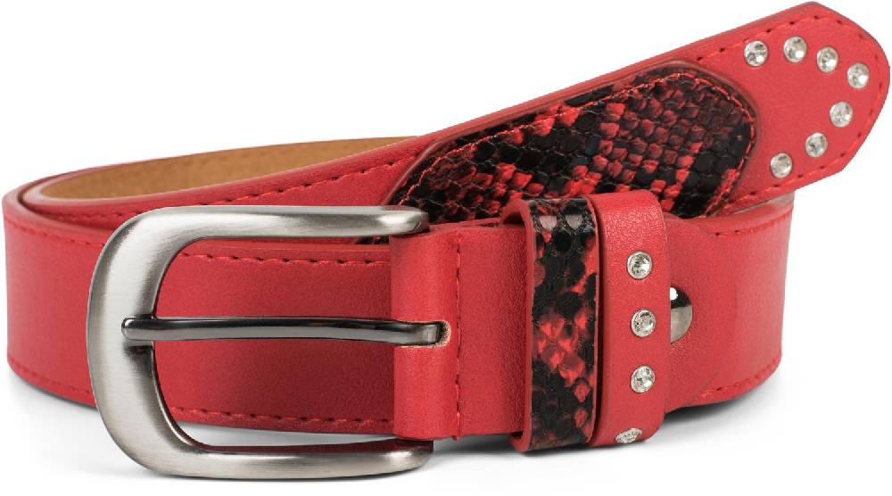 Stylebreaker Gürtel mit Strass und Details in Schlangen Optik Discount Store für neue Produkte