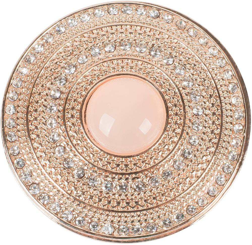 Stylebreaker Runde Magnet Brosche mit großer Perle und Strass Fabrikladen
