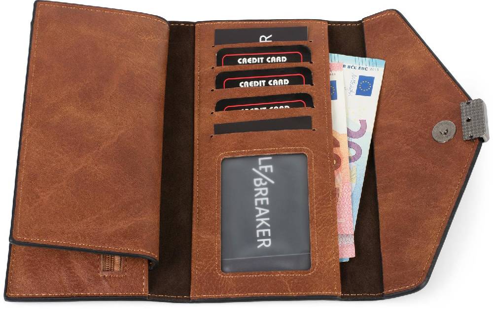 Stylebreaker Geldbörse mit V-Umschlag und Metallschnalle Im Verkauf