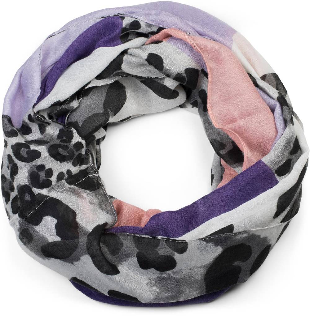 Stylebreaker Colour Blocking Loop Schal mit Leoparden Muster Angebote