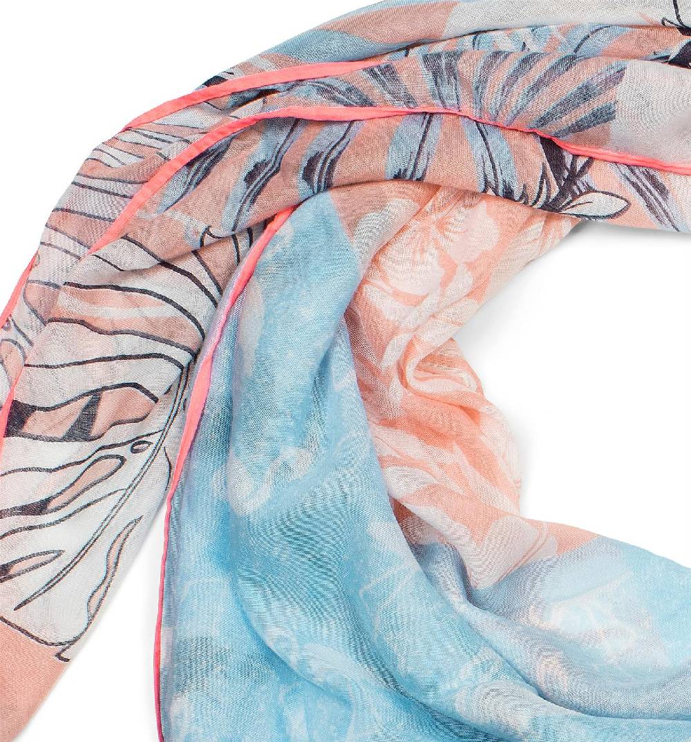 Stylebreaker Vierecktuch mit sommerlichem Mustermix und Strass Fabrikverkauf