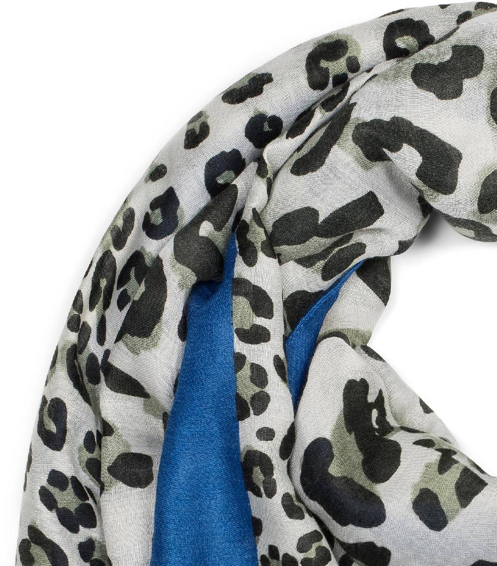 Stylebreaker Schal mit Leoparden Print und farbigem Streifen Meist gekauft