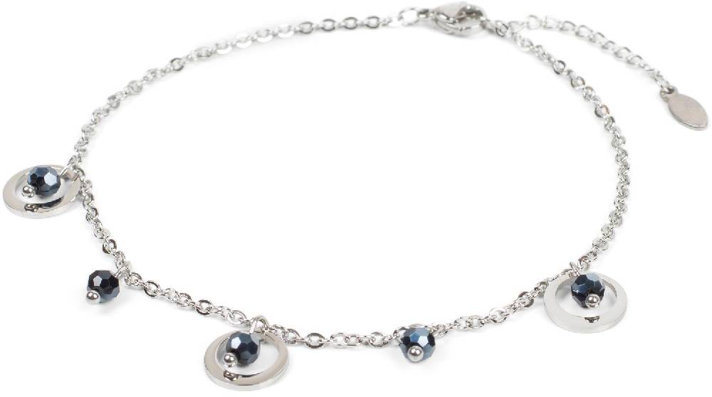 Stylebreaker Fußkettchen mit Ring und Perlen Anhängern Blitzverkäufe