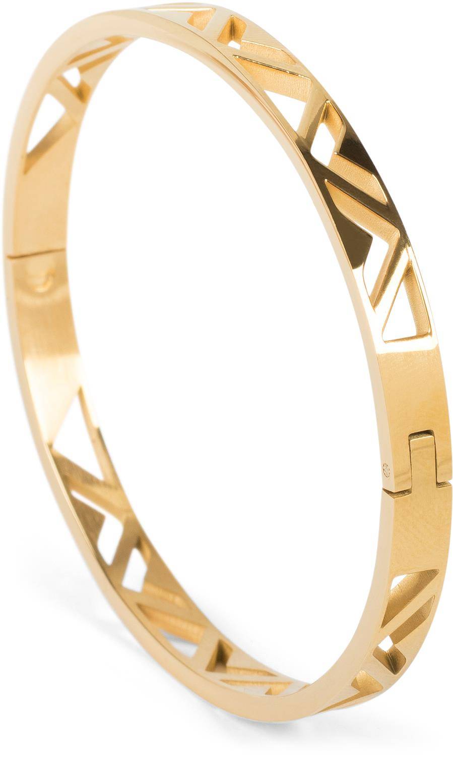 Stylebreaker Edelstahl Armreif mit Dreieck Muster