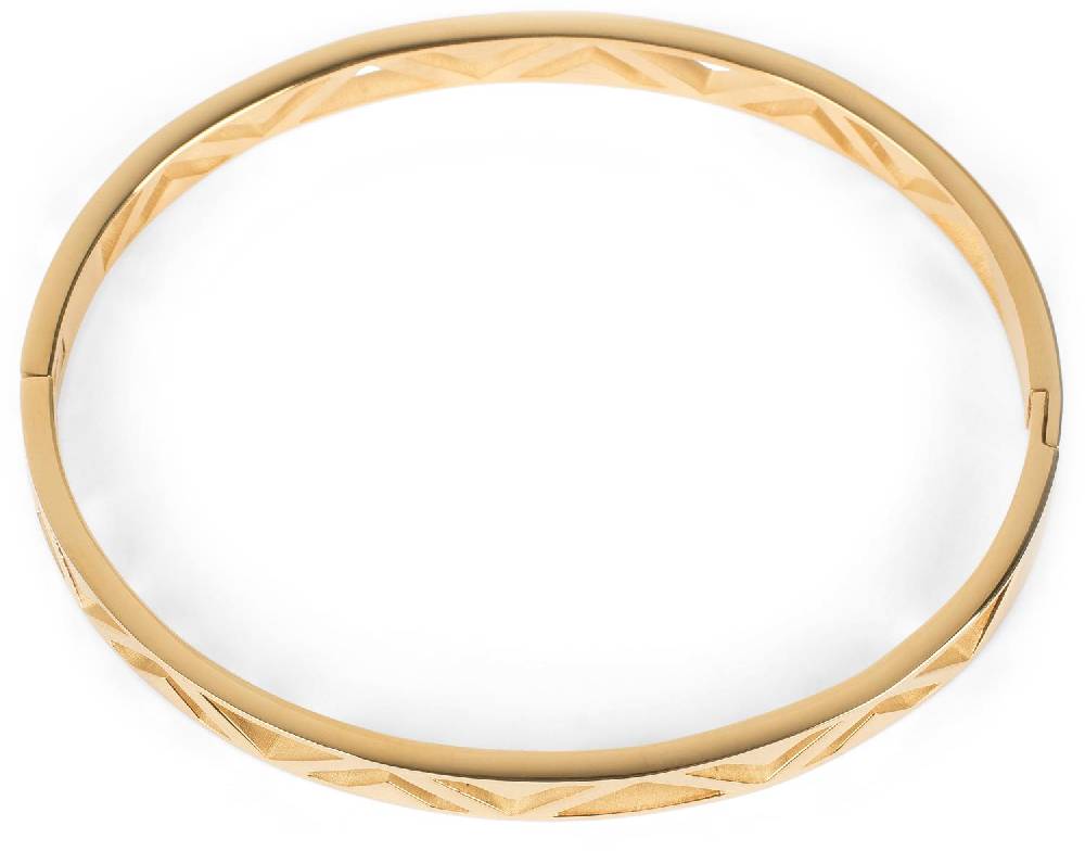 Stylebreaker Edelstahl Armreif mit Dreieck Muster Limitierter Zeitrabatt