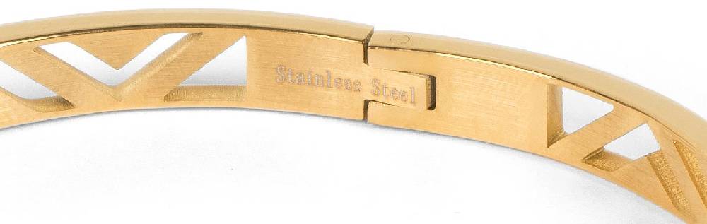 Stylebreaker Edelstahl Armreif mit Dreieck Muster Limitierter Zeitrabatt