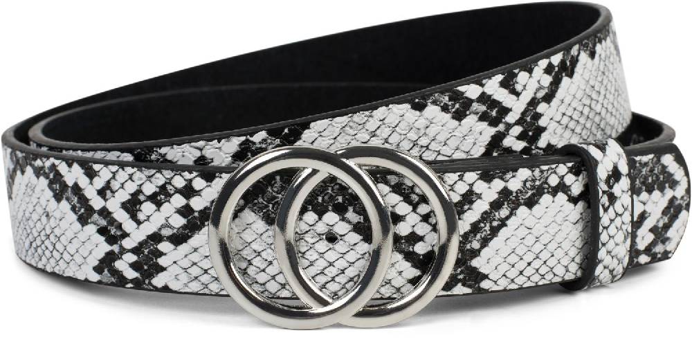 Stylebreaker Gürtel mit Schlangen Muster und Ringschnalle Osterangebot