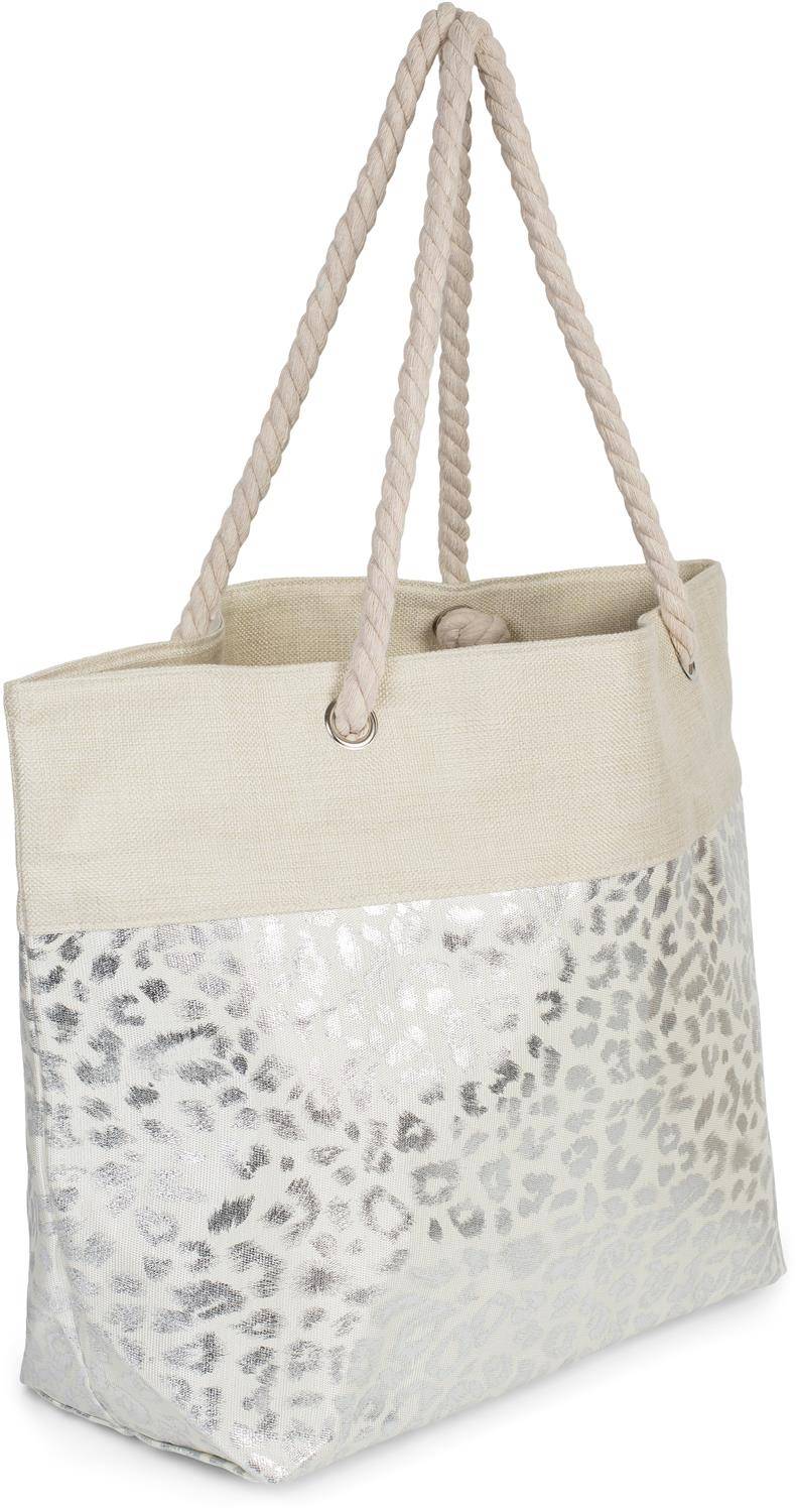 Stylebreaker Strandtasche mit metallic Leoparden Print Muttertagsangebot