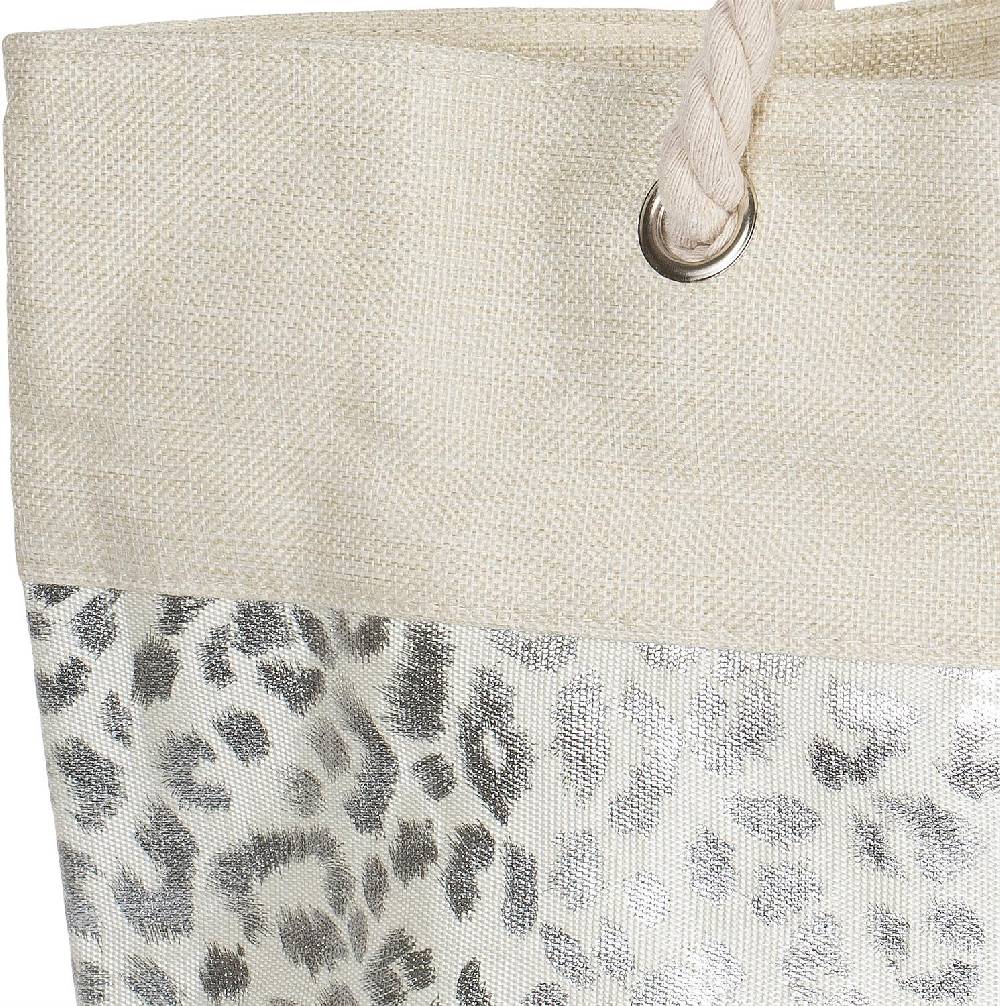 Stylebreaker Strandtasche mit metallic Leoparden Print Muttertagsangebot