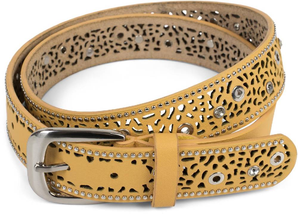 Stylebreaker Gürtel mit Lochmuster, Strass und Nieten Jubiläumsangebot