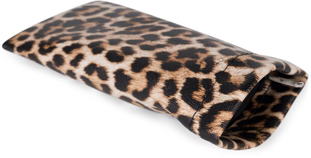 Stylebreaker Brillenetui mit Leoparden Muster und Putztuch Heißer Verkauf