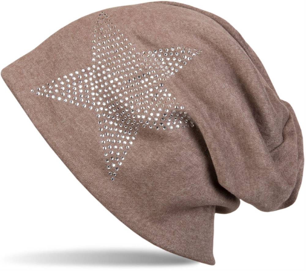 Stylebreaker Warme Beanie Mütze mit Strass Stern Bestseller