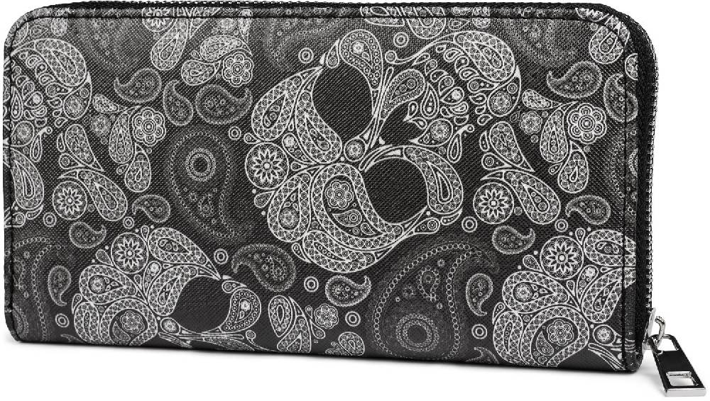 Stylebreaker Geldbörse mit Totenkopf Paisley Print Saisonale Angebote