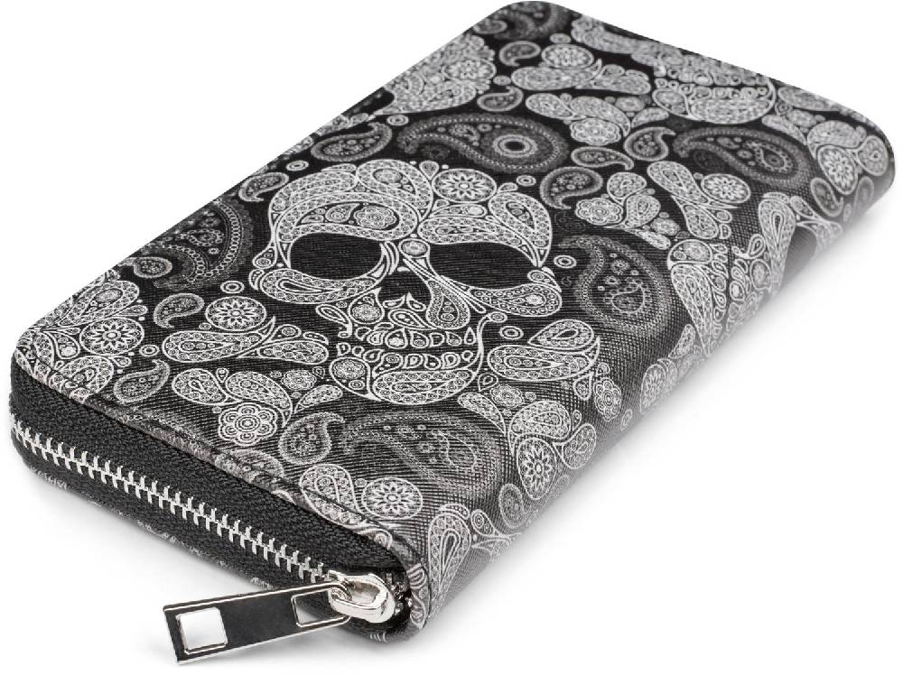 Stylebreaker Geldbörse mit Totenkopf Paisley Print Saisonale Angebote