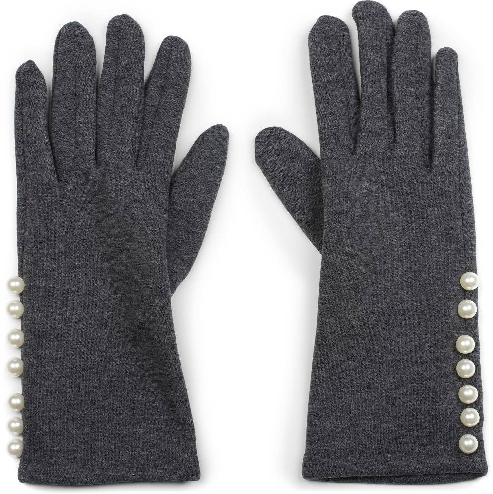Stylebreaker Stoff Handschuhe mit Perlen Kauf eins, bekomm eins gratis