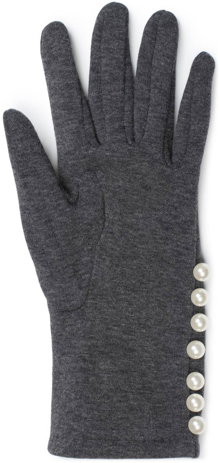 Stylebreaker Stoff Handschuhe mit Perlen Kauf eins, bekomm eins gratis