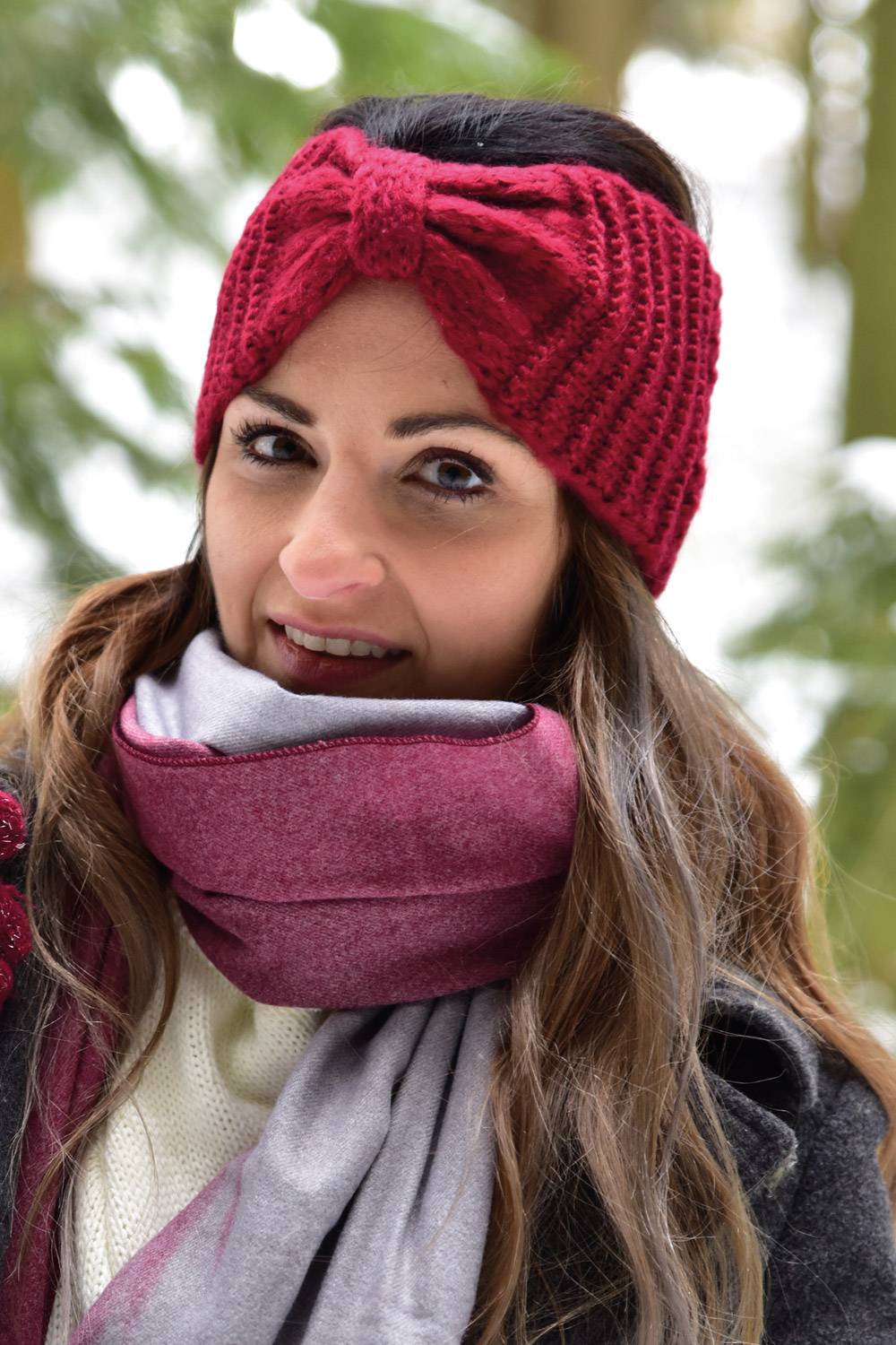 Stylebreaker Strick Stirnband mit Reiskorn Strickmuster Tägliche Deals