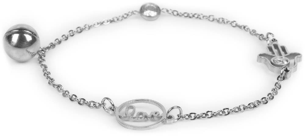 Stylebreaker Edelstahl Armkette Love - Fatimas Hand - Strass Zeitbegrenzte Promotion