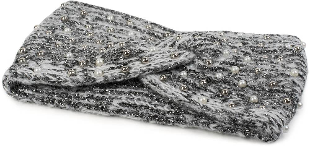 Stylebreaker Strick Stirnband Perlen Metallic Faden und Knoten Detail Nur für heute