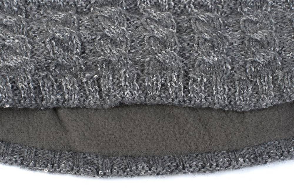 Stylebreaker Strick Stirnband Zopfmuster Pailletten Sonderangebot der Fabrik