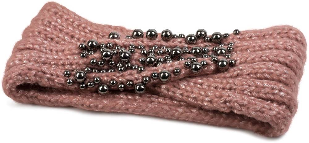 Stylebreaker Strick Stirnband mit Twist Knoten und silbernen Perlen Bis zu 55% Rabatt