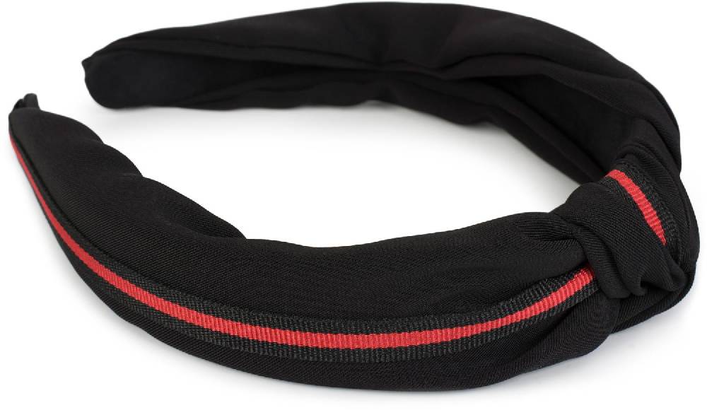 Stylebreaker Haarreif mit Band in Rot-Schwarz Super Rabatt