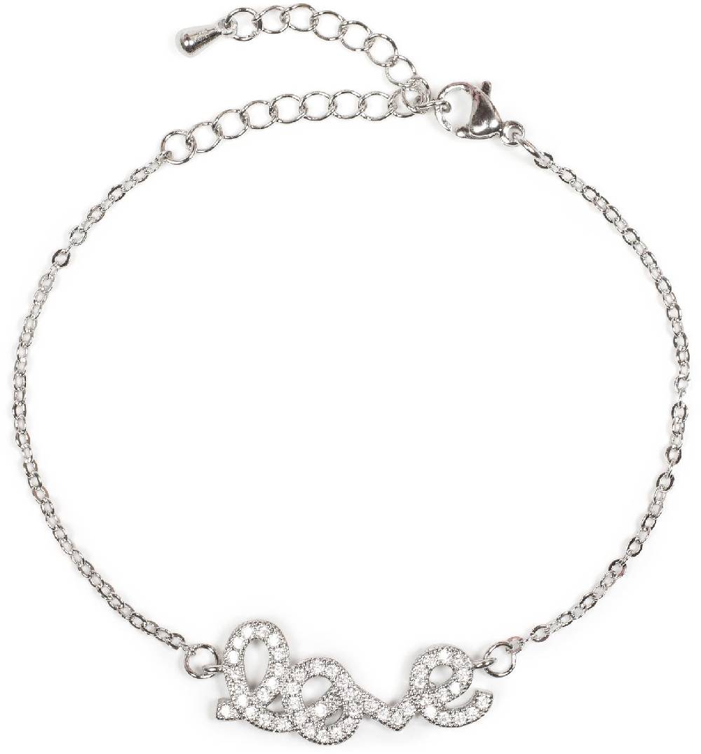 Stylebreaker Armkette mit Strass Element 'love' zollfrei