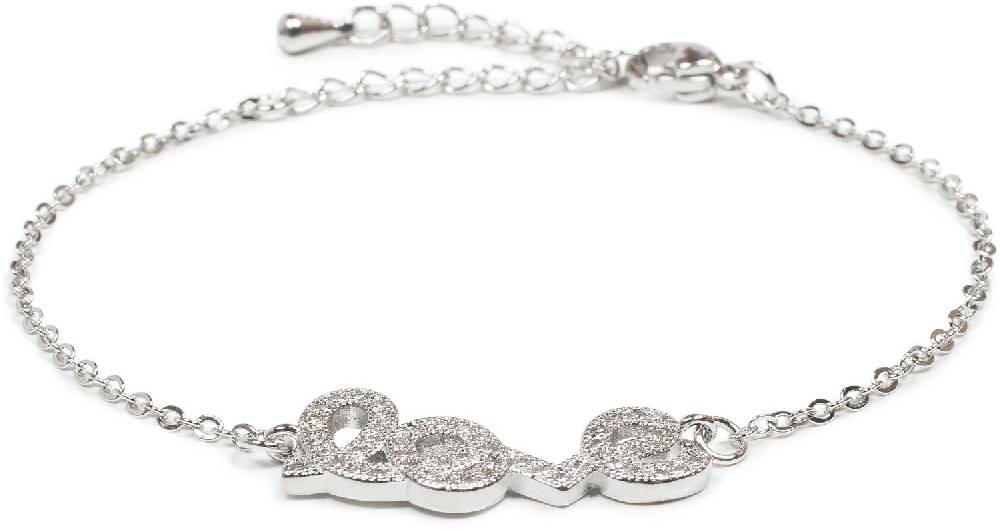 Stylebreaker Armkette mit Strass Element 'love' zollfrei