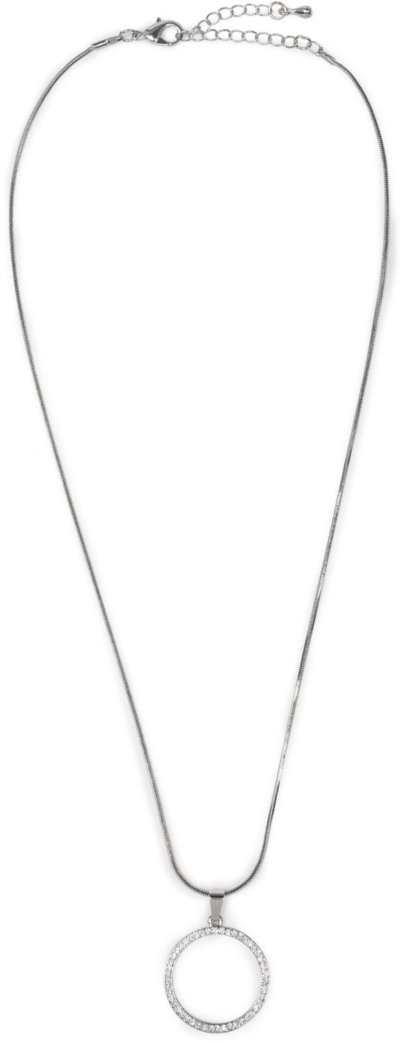 Stylebreaker Halskette mit rundem Strass Anhänger 50% Rabatt für begrenzte Zeit