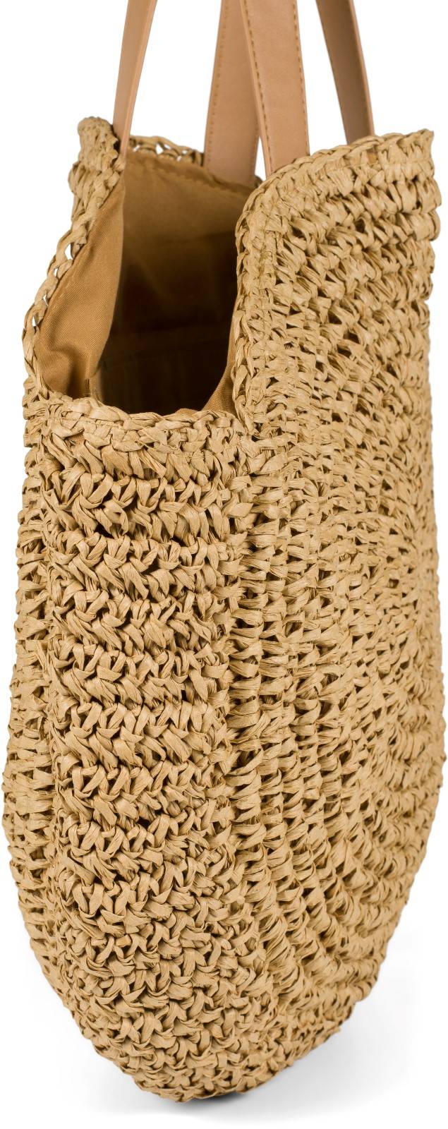 Stylebreaker Runde Flecht Schultertasche - Basttasche Fabrikverkauf