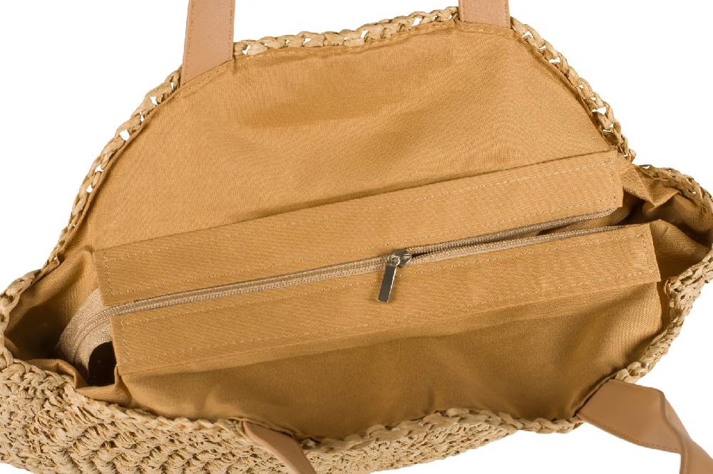 Stylebreaker Runde Flecht Schultertasche - Basttasche Fabrikverkauf