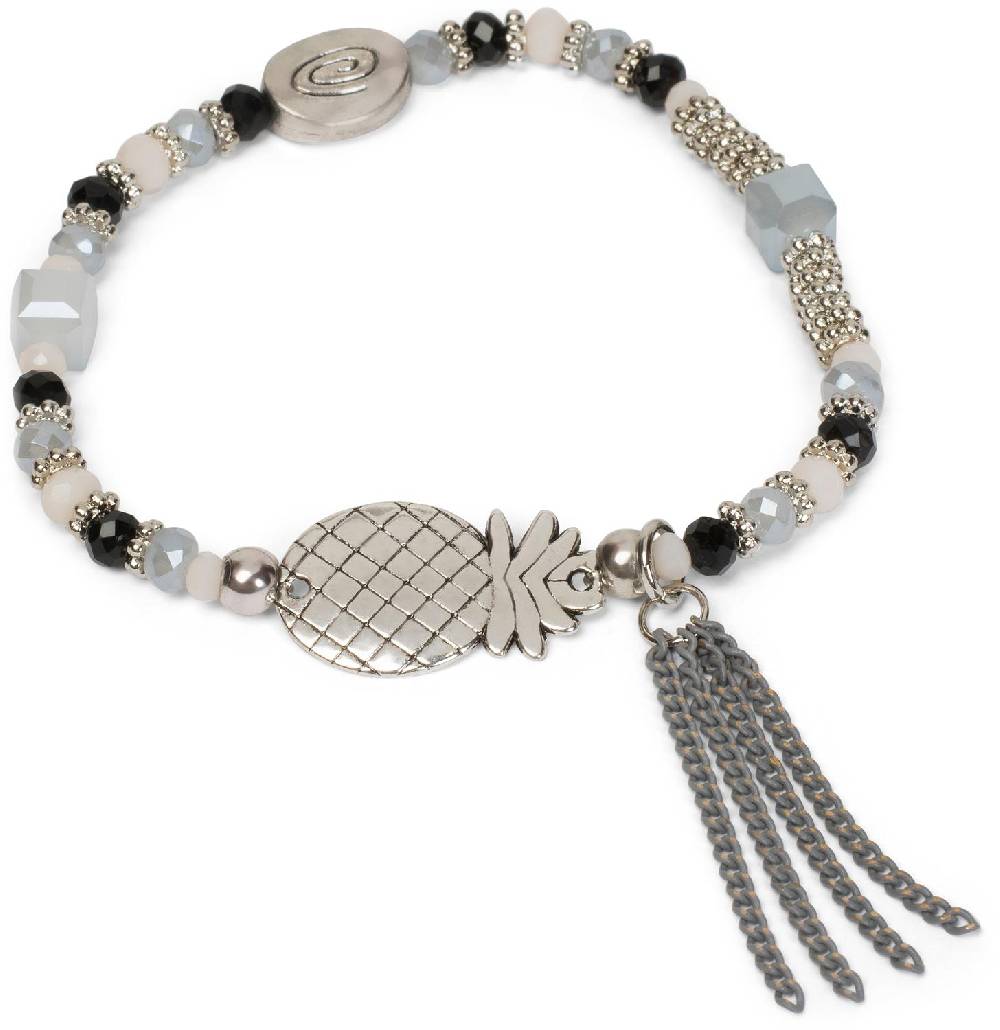 Stylebreaker Armband mit Perlen, Ananas und Kette Fabrikpreis