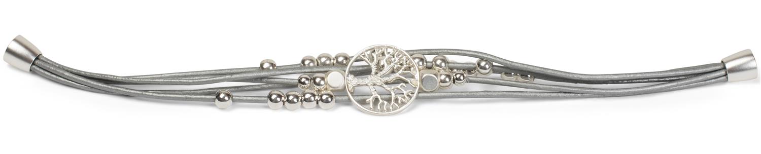Stylebreaker Armband mit Lebensbaum, Perlen und Bändern Sonderangebot